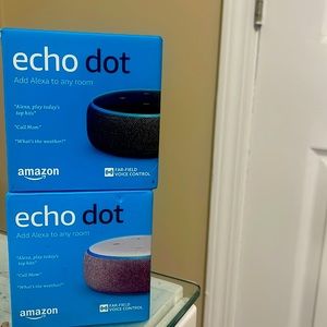 TWO Echo dot. 3rd generation